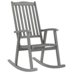 Rocking Chair with Cushions Grey Solid Acacia Wood