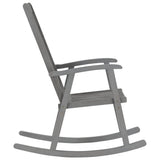 Rocking Chair with Cushions Grey Solid Acacia Wood - Top-Down View