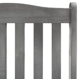 Rocking Chair with Cushions Grey Solid Acacia Wood - 45-Degree Angle