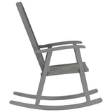 Rocking Chair with Cushions Grey Solid Acacia Wood - Top-Down View