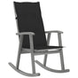 Rocking Chair with Cushions Grey Solid Acacia Wood