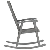 Rocking Chair with Cushions Grey Solid Acacia Wood - Top-Down View