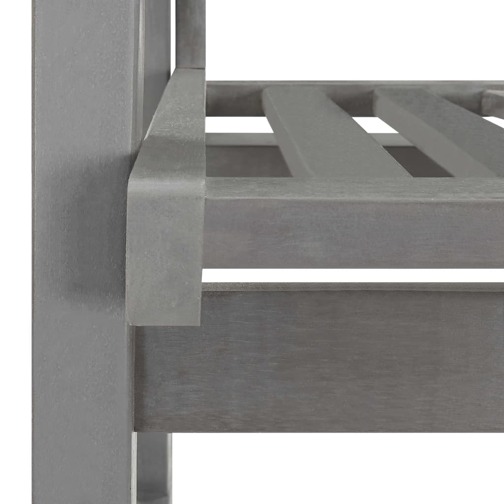 Rocking Chair with Cushions Grey Solid Acacia Wood