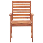 Outdoor Dining Chairs 2 pcs with Cushions Solid Acacia Wood
