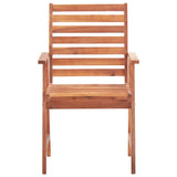 Outdoor Dining Chairs 2 pcs with Cushions Solid Acacia Wood - Top-Down View