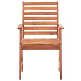 Outdoor Dining Chairs 3 pcs with Cushions Solid Acacia Wood - Top-Down View