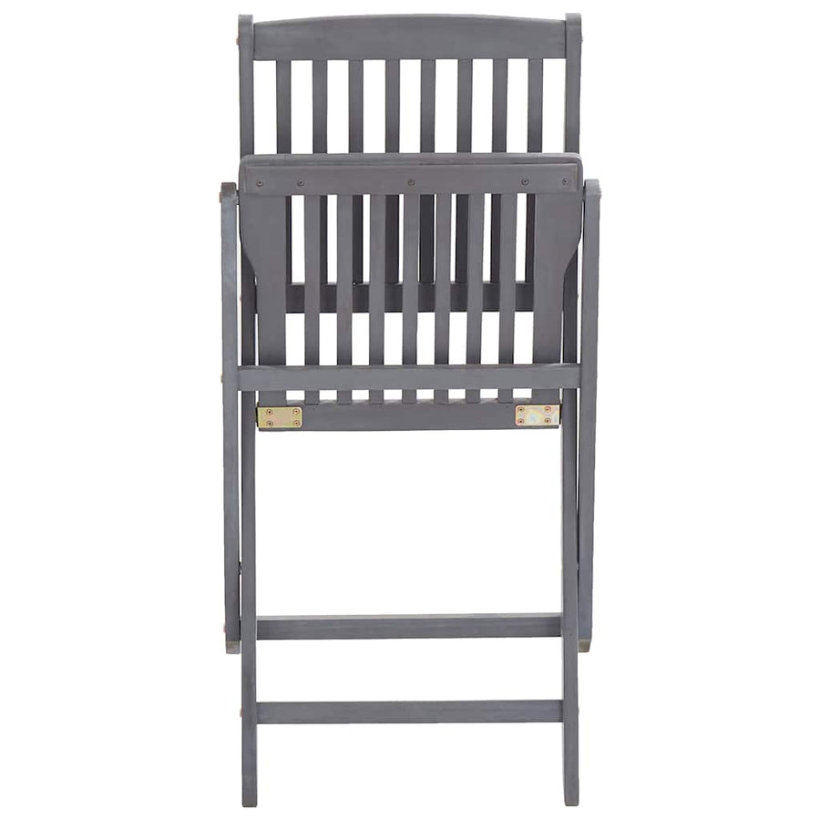 Folding Chairs 4 pcs with Cushions Solid Acacia Wood