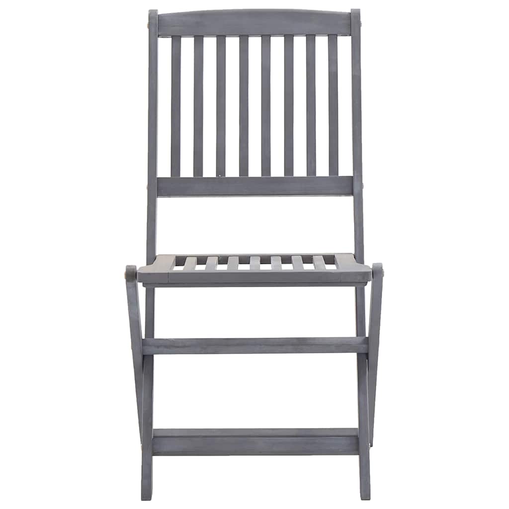 Folding Chairs 4 pcs with Cushions Solid Acacia Wood