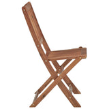 Folding Chairs 4 pcs with Cushions Solid Acacia Wood