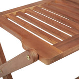 Folding Chairs 4 pcs with Cushions Solid Acacia Wood