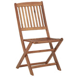 Folding Chairs 4 pcs with Cushions Solid Acacia Wood - Top-Down View