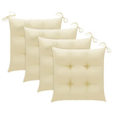 Folding Chairs 4 pcs with Cushions Solid Acacia Wood - Extra Image