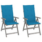 Garden Reclining Chairs 2 pcs with Cushions Solid Wood Acacia