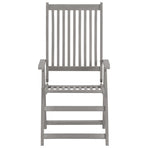 Garden Reclining Chairs 2 pcs with Cushions Solid Wood Acacia
