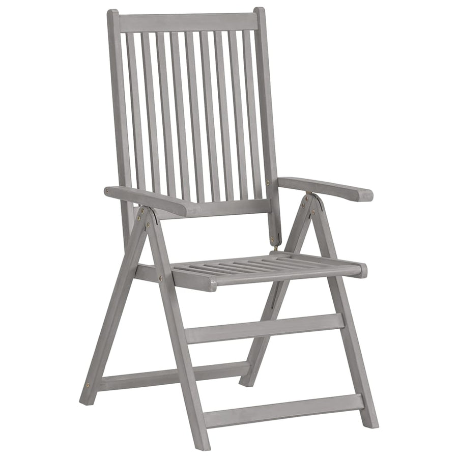 Garden Reclining Chairs 2 pcs with Cushions Solid Acacia Wood