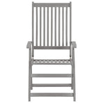 Garden Reclining Chairs 2 pcs with Cushions Solid Acacia Wood