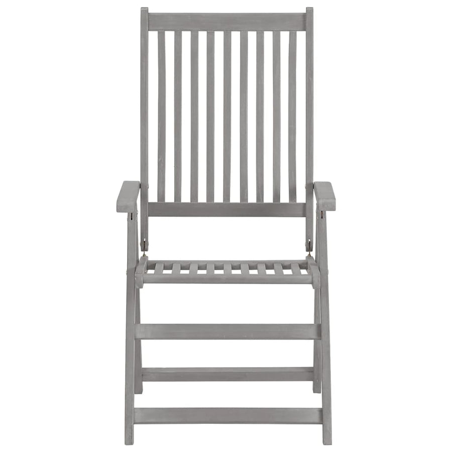 Garden Reclining Chairs 2 pcs with Cushions Solid Acacia Wood