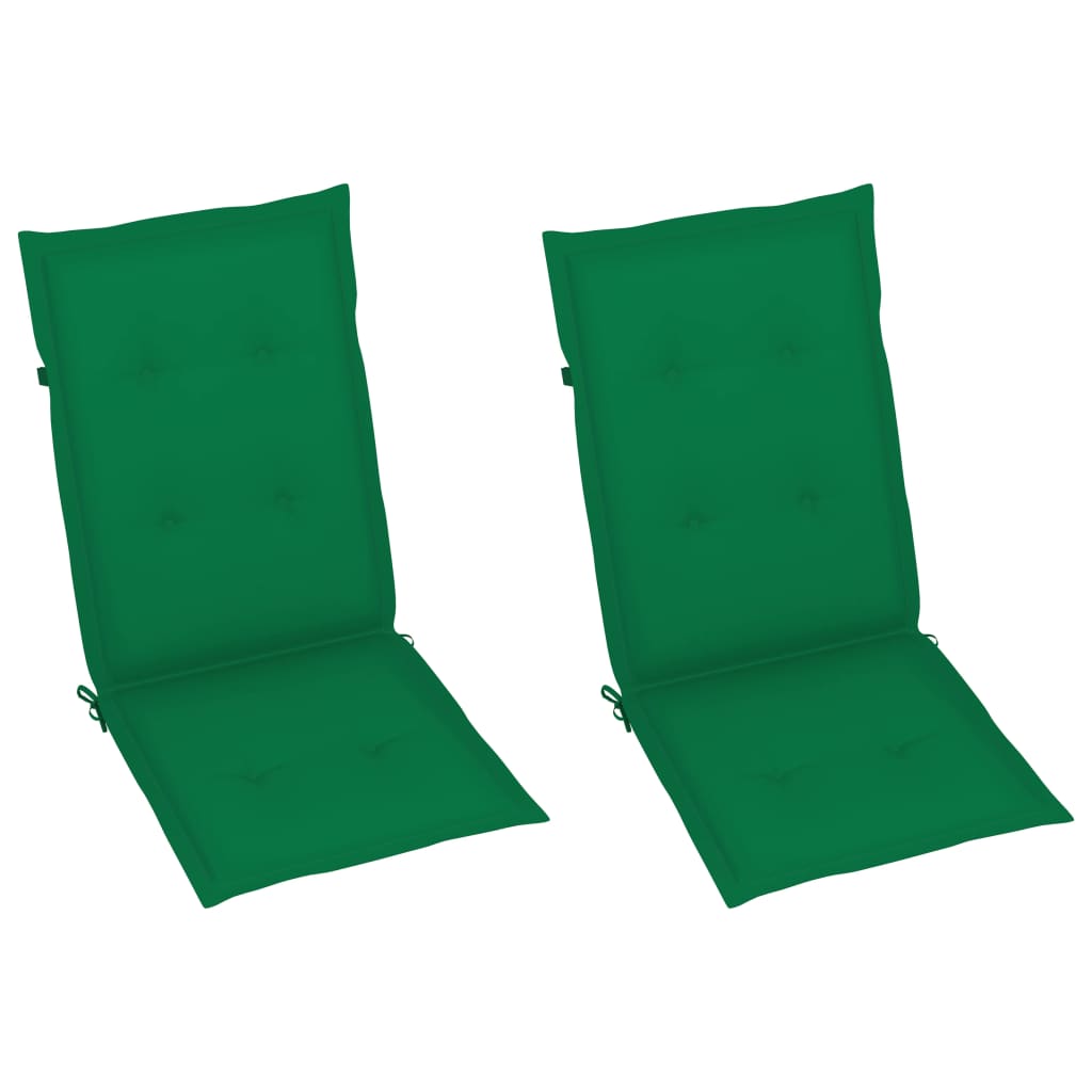 Garden Reclining Chairs 2 pcs with Cushions Solid Wood Acacia