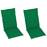 Garden Reclining Chairs 2 pcs with Cushions Solid Wood Acacia - Rear View