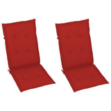 Garden Reclining Chairs 2 pcs with Cushions Solid Wood Acacia
