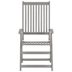 Garden Reclining Chairs 2 pcs with Cushions Solid Wood Acacia