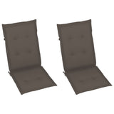 Garden Reclining Chairs 2 pcs with Cushions Solid Wood Acacia - Rear View