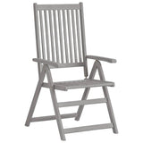 Garden Reclining Chairs 2 pcs with Cushions Solid Acacia Wood