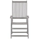 Garden Reclining Chairs 2 pcs with Cushions Solid Acacia Wood