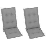 Garden Reclining Chairs 2 pcs with Cushions Solid Acacia Wood