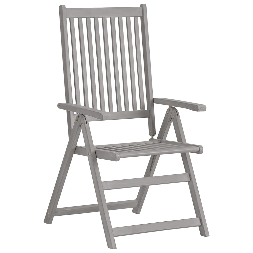 Garden Reclining Chairs 2 pcs with Cushions Solid Acacia Wood