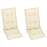 Garden Reclining Chairs 2 pcs with Cushions Solid Acacia Wood