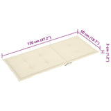 Garden Reclining Chairs 3 pcs with Cushions Solid Acacia Wood - Extra Image