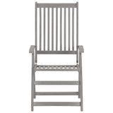 Garden Reclining Chairs 3 pcs with Cushions Solid Acacia Wood - Top-Down View