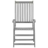 Garden Reclining Chairs 3 pcs with Cushions Solid Acacia Wood - Top-Down View