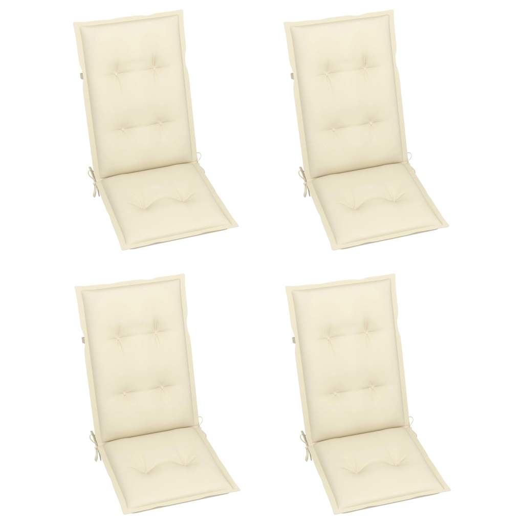 Garden Reclining Chairs 3 pcs with Cushions Solid Acacia Wood