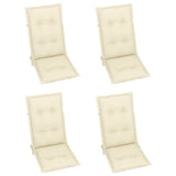 Garden Reclining Chairs 3 pcs with Cushions Solid Acacia Wood