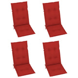 Garden Reclining Chairs 3 pcs with Cushions Solid Acacia Wood - Rear View