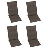 Garden Reclining Chairs 3 pcs with Cushions Solid Acacia Wood - Rear View