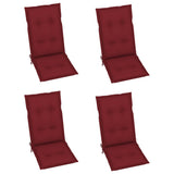 Garden Reclining Chairs 3 pcs with Cushions Solid Acacia Wood