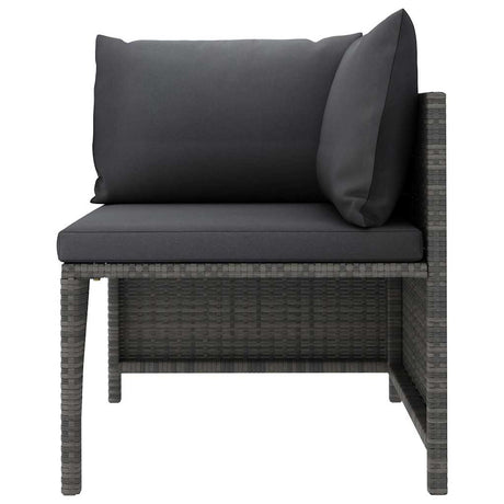 10 Piece Garden Lounge Set with Cushions Poly Rattan Grey, image 11