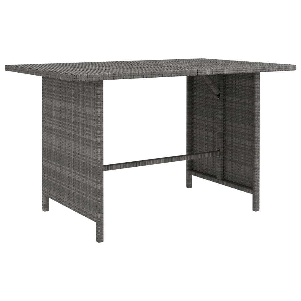 9 Piece Garden Lounge Set with Cushions Poly Rattan Grey