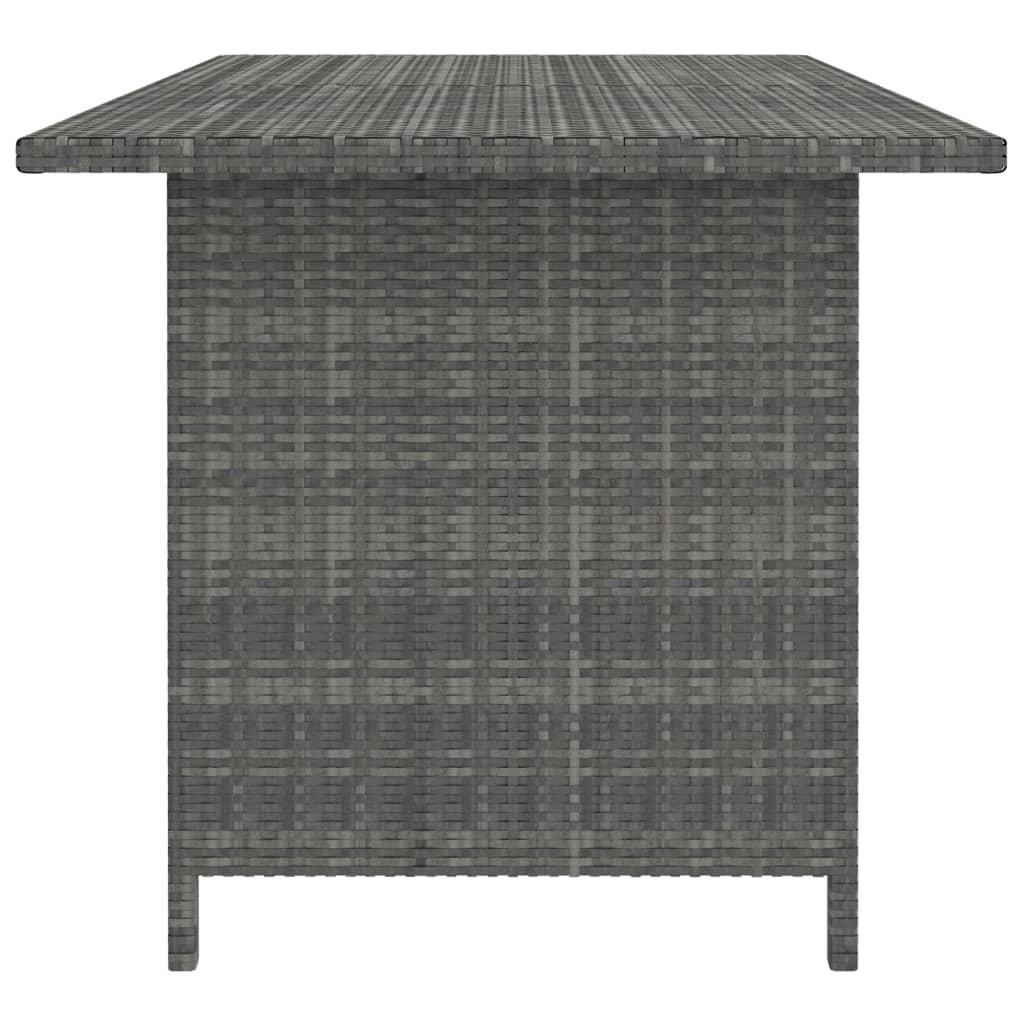 9 Piece Garden Lounge Set with Cushions Poly Rattan Grey