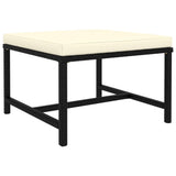 3 Piece Garden Lounge Set with Cushions Poly Rattan Black