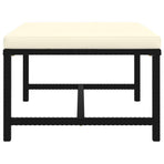 5 Piece Garden Lounge Set with Cushions Poly Rattan Black