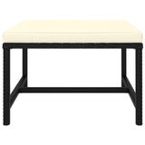 6 Piece Garden Lounge Set with Cushions Poly Rattan Black - Extra Image