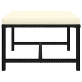 9 Piece Garden Lounge Set with Cushions Poly Rattan Black