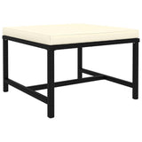 8 Piece Garden Lounge Set with Cushions Poly Rattan Black - Extra Image