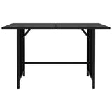 10 Piece Garden Lounge Set with Cushions Poly Rattan Black