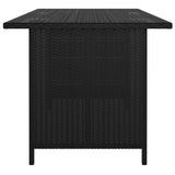 10 Piece Garden Lounge Set with Cushions Poly Rattan Black - 45-Degree Angle