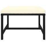 9 Piece Garden Lounge Set with Cushions Poly Rattan Black